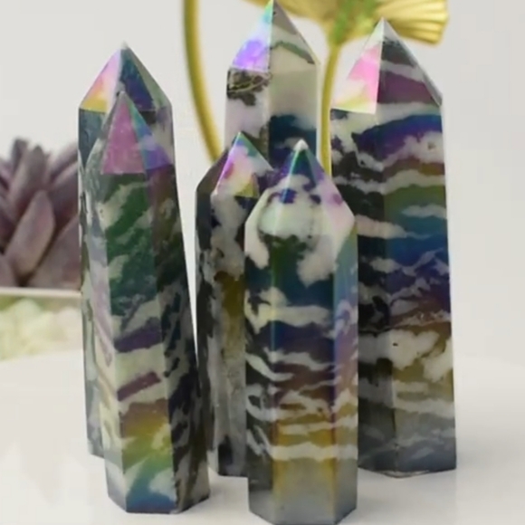 Natural Aura zebra Stone - Picture 3 of 6